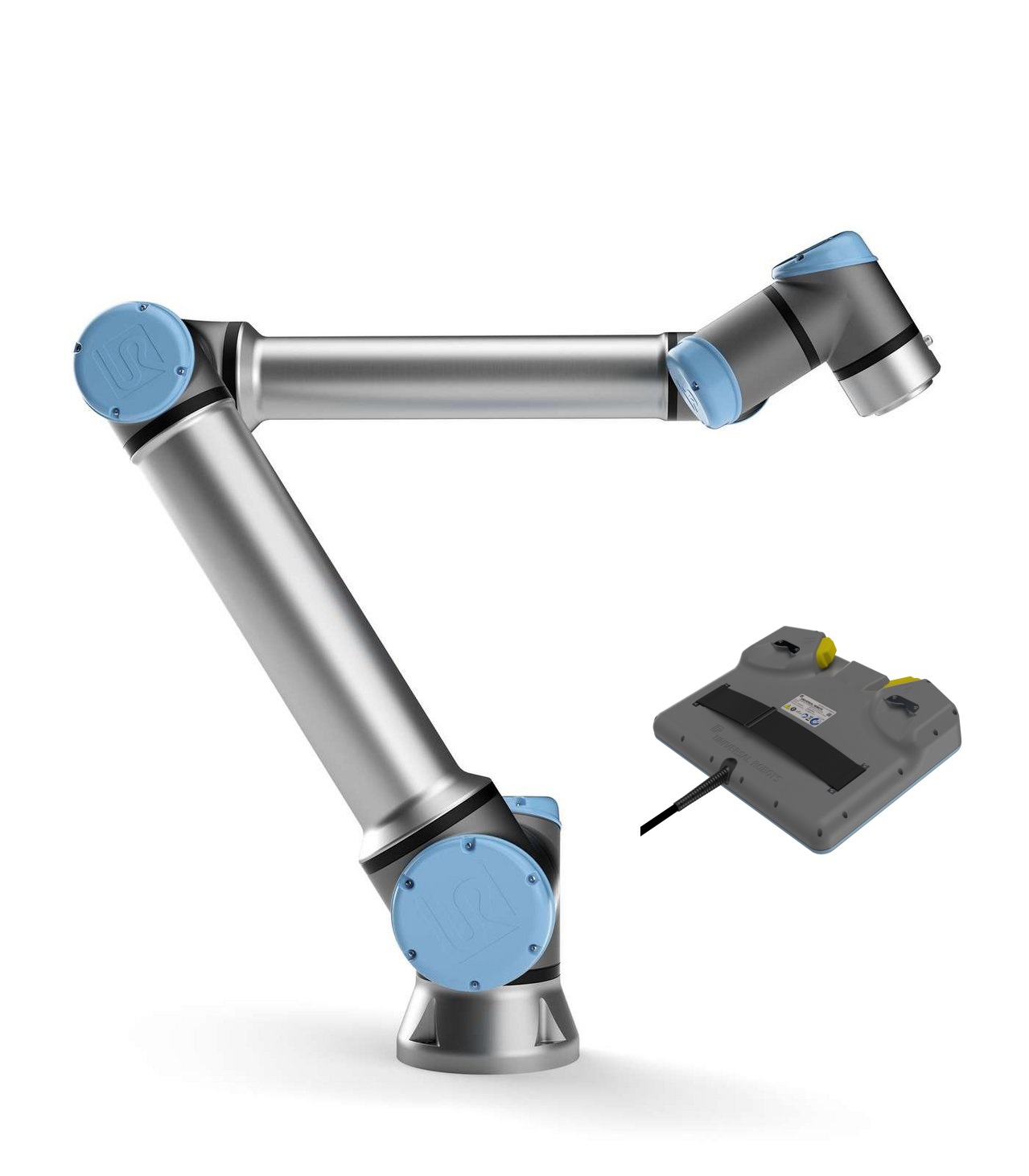 Cobot inklusive Bedienpanel mit Zustimmtaster