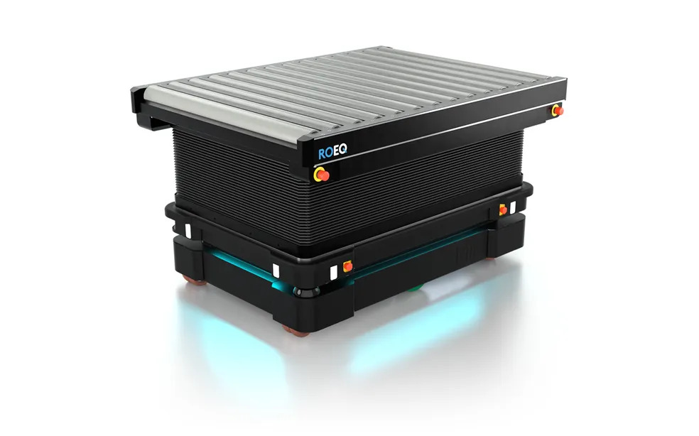 ROEQ TR1000 Auto Rollenförder mit automatischer Höhenverstellung für MiR600 und MiR1350