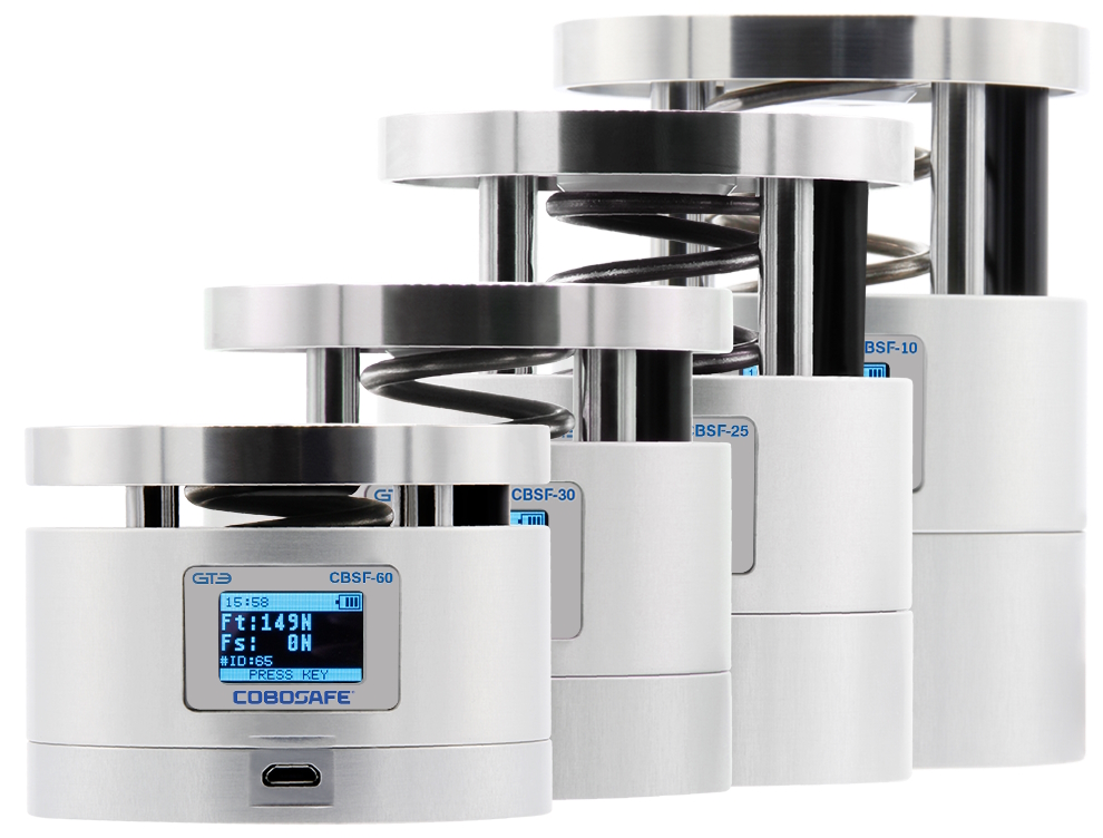 Kraft/Druckmessgerät mit Federkonstante 50 N/mm und Messbereich 20 - 500 N