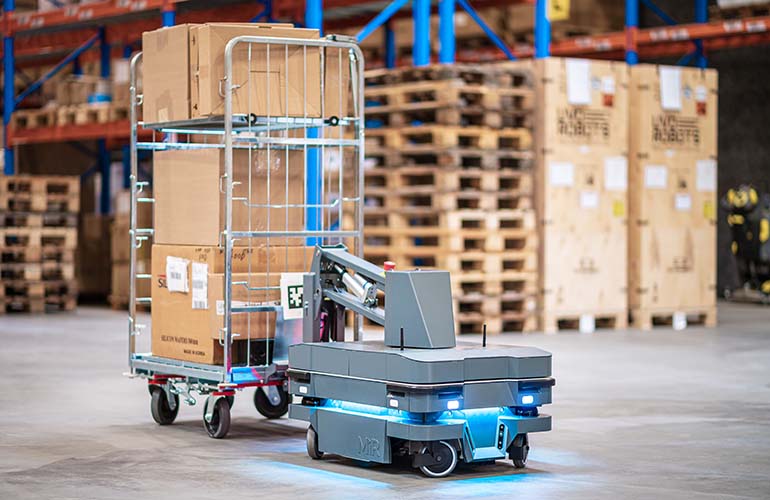 Autonomes Ziehen von Wagen und Bodenrollern bis zu 500 kg