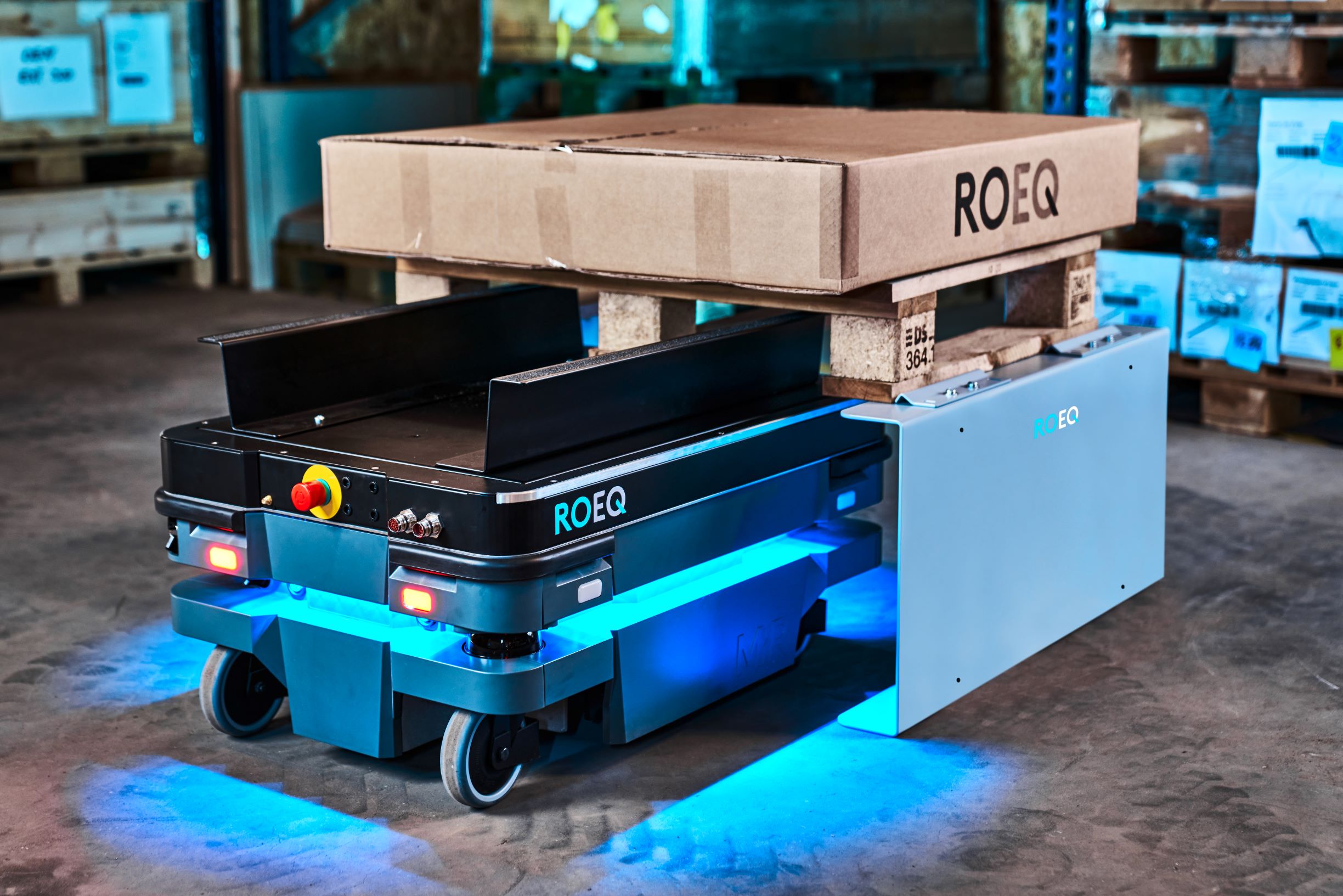 ROEQ TML200 Modul für den MiR250 für das Anheben von Wagen und Regalen