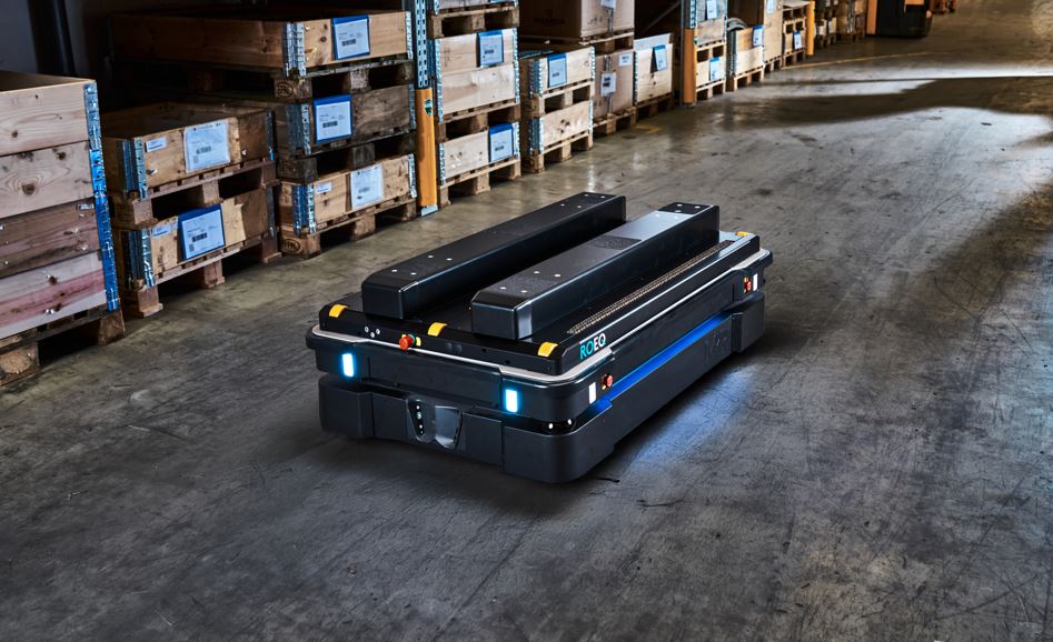 Lift-n-Roll Topmodul für Euro-Paletten auf MiR600/MiR1350