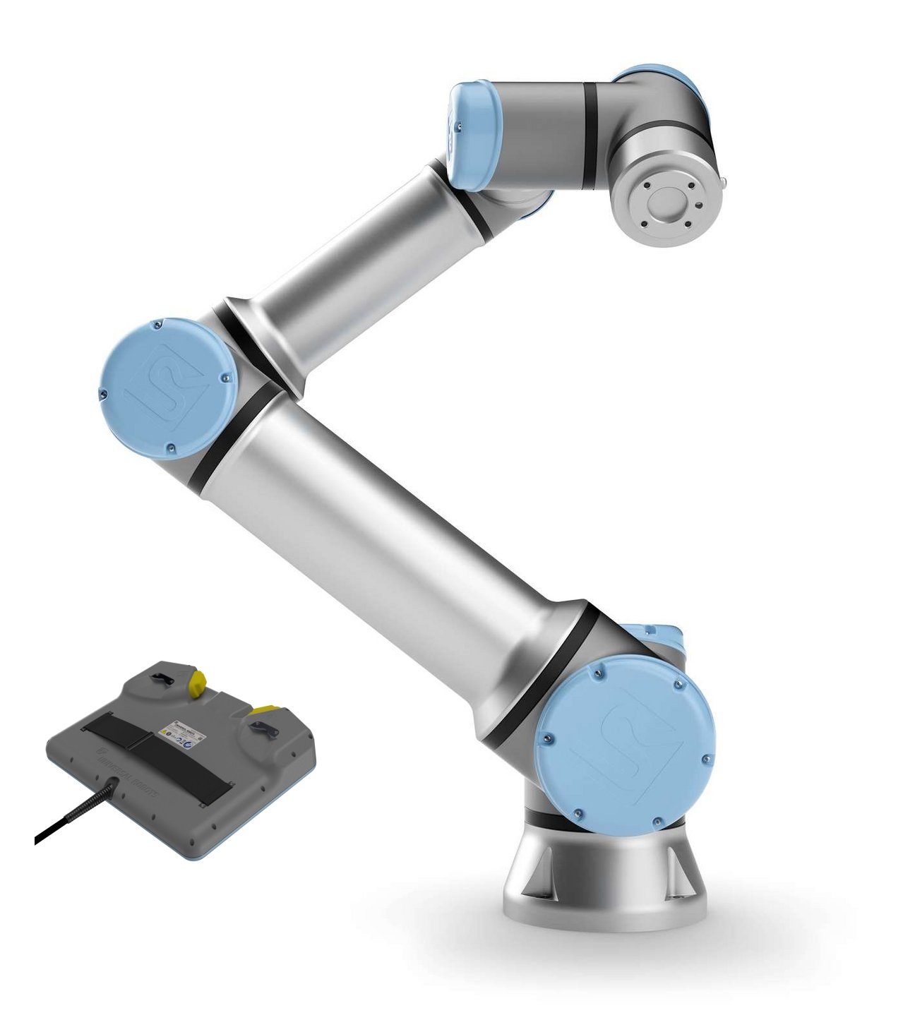 Cobot inklusive Bedienpanel mit Zustimmtaster