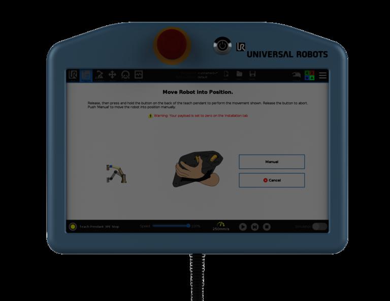 Bedienpanel für Universal Robots e-Series mit Zustimmtaster