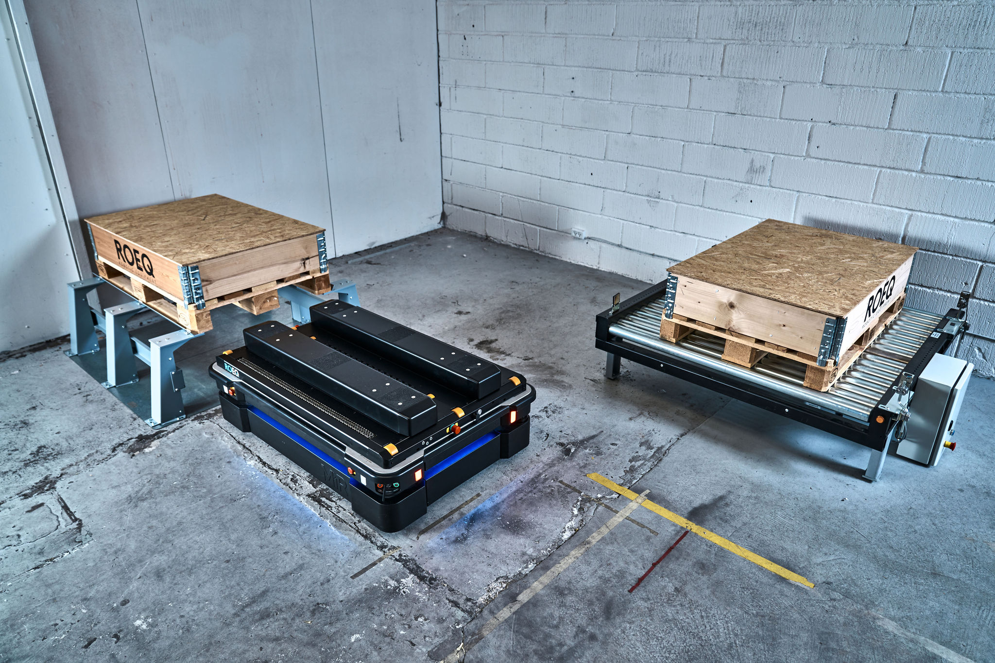 Lift-n-Roll Topmodul für Euro-Paletten auf MiR600/MiR1350