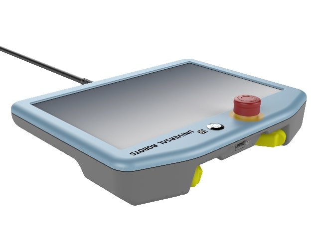 Cobot inklusive Bedienpanel mit Zustimmtaster