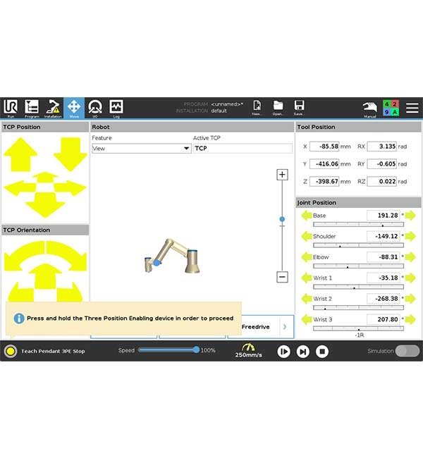 Bedienpanel für Universal Robots e-Series mit Zustimmtaster