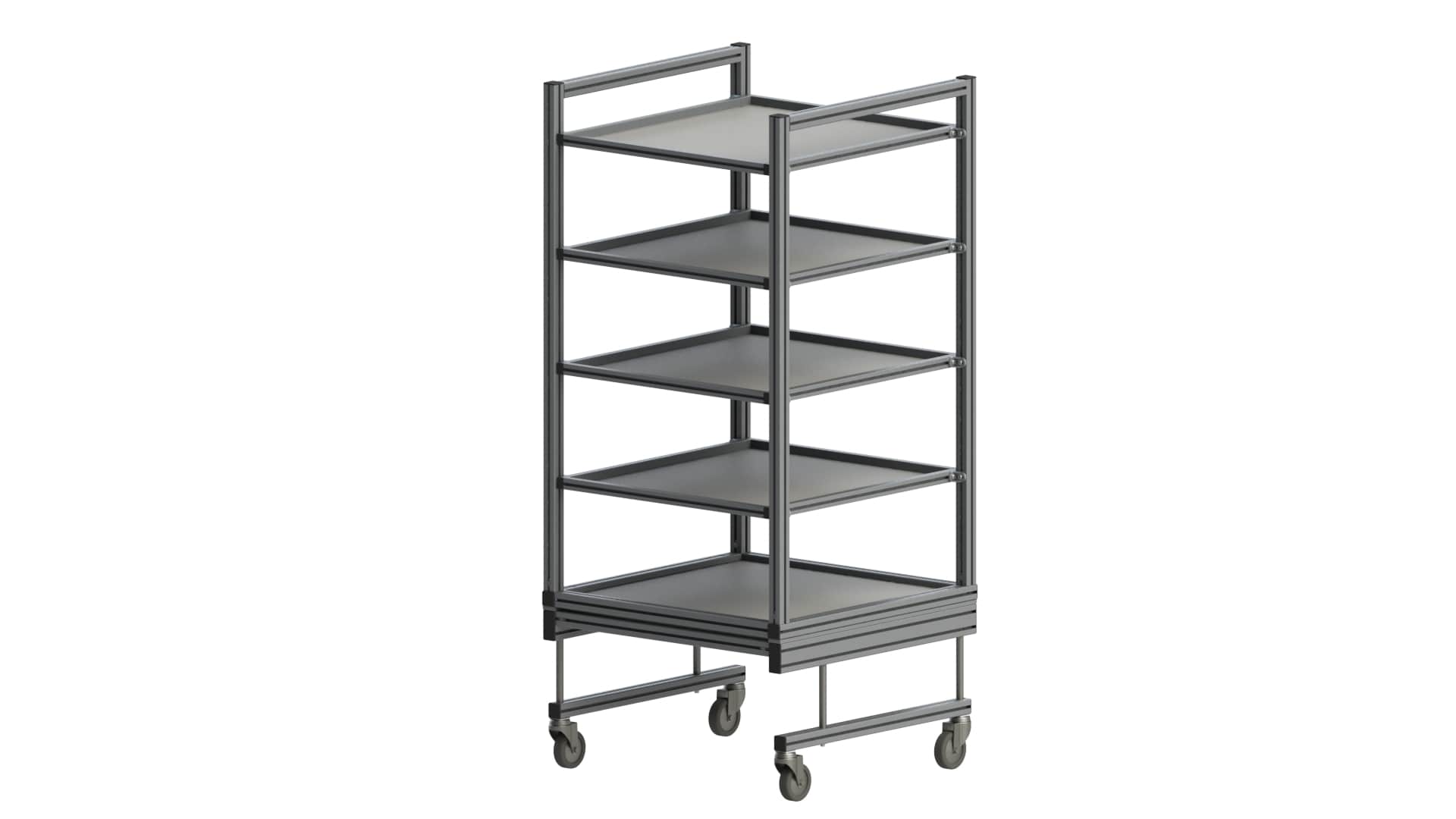 Konfigurierbarer Regalaufbau für MiR Shelf Carrier