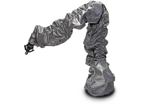 Wasserabweisende, nicht brennbare Schutzhülle bis 250°C für UR10/UR10e