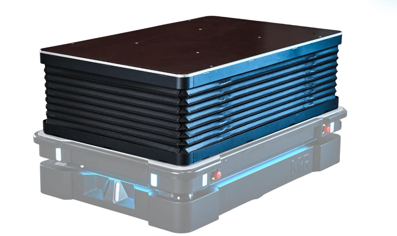 Modul für das Anheben von Wagen und Regalen mittels MiR600 und MiR1350